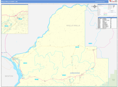 Walla Walla County, WA Digital Map Basic Style